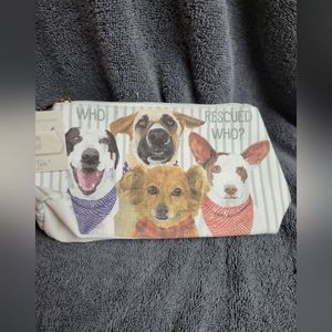 Small cosmetic or pencil bag dogs who rescued who